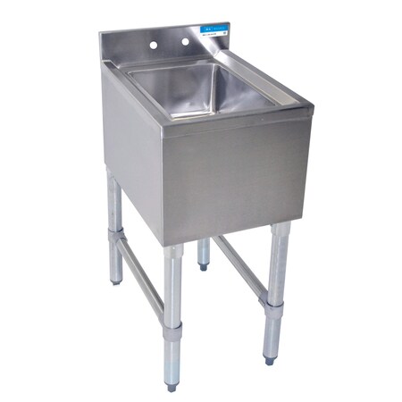Bk Resources Stainless Steel Blender Station with Dump Sink, 10X14X6D BKUBS-1014HS-18S